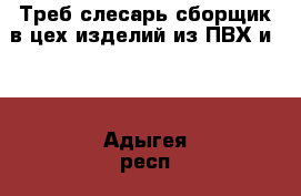 Треб.слесарь-сборщик,в цех изделий из ПВХ и AL - Адыгея респ., Майкопский р-н, Тульский рп Работа » Вакансии   . Адыгея респ.